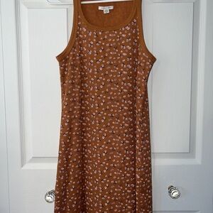American Eagle Outfitters Brown Floral Midi Dress